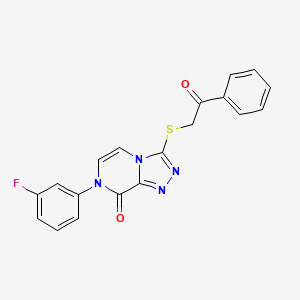 7-(3-fluorophenyl)-3-[(2-oxo-2-phenylethyl)sulfanyl]-7H,8H-[1,2,4]triazolo[4,3-a]pyrazin-8-one