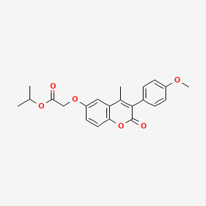 propan-2-yl {[3-(4-methoxyphenyl)-4-methyl-2-oxo-2H-chromen-6-yl]oxy}acetate