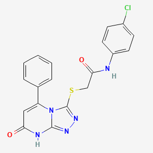 N-(4-Chlorophenyl)-2-({7-oxo-5-phenyl-7H,8H-[1,2,4]triazolo[4,3-A]pyrimidin-3-YL}sulfanyl)acetamide