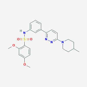 2,4-dimethoxy-N-(3-(6-(4-methylpiperidin-1-yl)pyridazin-3-yl)phenyl)benzenesulfonamide