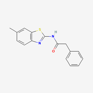 N-(6-methyl-1,3-benzothiazol-2-yl)-2-phenylacetamide