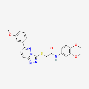 N-(2,3-Dihydro-1,4-benzodioxin-6-YL)-2-{[6-(3-methoxyphenyl)-[1,2,4]triazolo[4,3-B]pyridazin-3-YL]sulfanyl}acetamide