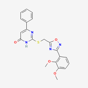 2-({[3-(2,3-Dimethoxyphenyl)-1,2,4-oxadiazol-5-YL]methyl}sulfanyl)-6-phenylpyrimidin-4-OL