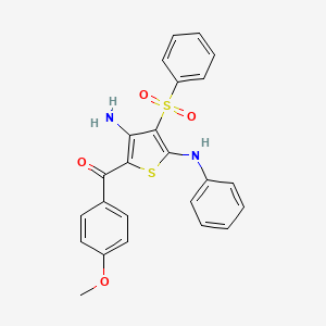 [3-Amino-5-(phenylamino)-4-(phenylsulfonyl)thiophen-2-yl](4-methoxyphenyl)methanone