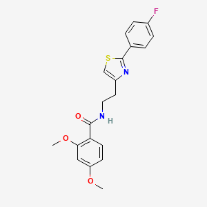 molecular formula C20H19FN2O3S B11258219 N-{2-[2-(4-fluorophenyl)-1,3-thiazol-4-yl]ethyl}-2,4-dimethoxybenzamide 