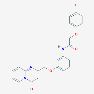 molecular formula C24H20FN3O4 B11258229 2-(4-Fluorophenoxy)-N-[4-methyl-3-({4-oxo-4H-pyrido[1,2-A]pyrimidin-2-YL}methoxy)phenyl]acetamide 