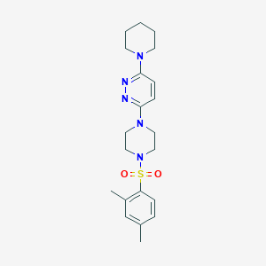 molecular formula C21H29N5O2S B11258247 3-[4-(2,4-Dimethylbenzenesulfonyl)piperazin-1-YL]-6-(piperidin-1-YL)pyridazine 