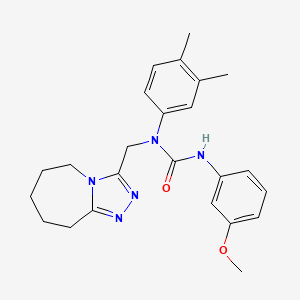 1-(3,4-dimethylphenyl)-3-(3-methoxyphenyl)-1-(6,7,8,9-tetrahydro-5H-[1,2,4]triazolo[4,3-a]azepin-3-ylmethyl)urea