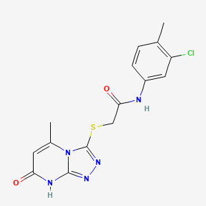 N-(3-Chloro-4-methylphenyl)-2-({5-methyl-7-oxo-7H,8H-[1,2,4]triazolo[4,3-A]pyrimidin-3-YL}sulfanyl)acetamide