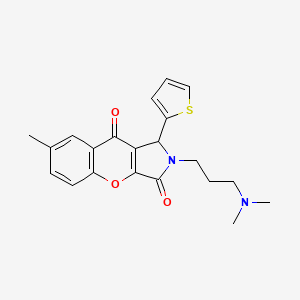 2-[3-(dimethylamino)propyl]-7-methyl-1-(thiophen-2-yl)-1H,2H,3H,9H-chromeno[2,3-c]pyrrole-3,9-dione