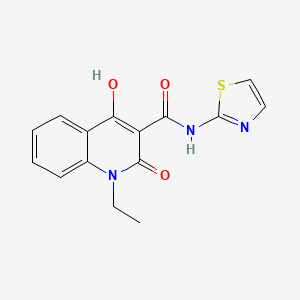 1-ethyl-4-hydroxy-2-oxo-N-(1,3-thiazol-2-yl)-1,2-dihydroquinoline-3-carboxamide