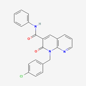 1-(4-chlorobenzyl)-2-oxo-N-phenyl-1,2-dihydro-1,8-naphthyridine-3-carboxamide