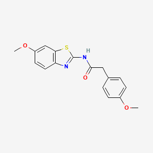 N-(6-methoxy-1,3-benzothiazol-2-yl)-2-(4-methoxyphenyl)acetamide