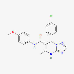 7-(4-chlorophenyl)-N-(4-methoxyphenyl)-5-methyl-4,7-dihydro[1,2,4]triazolo[1,5-a]pyrimidine-6-carboxamide