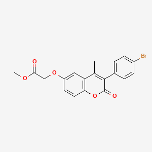 molecular formula C19H15BrO5 B11258421 methyl {[3-(4-bromophenyl)-4-methyl-2-oxo-2H-chromen-6-yl]oxy}acetate 