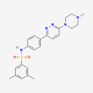 3,5-dimethyl-N-(4-(6-(4-methylpiperazin-1-yl)pyridazin-3-yl)phenyl)benzenesulfonamide