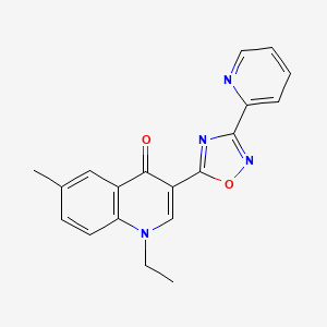 1-ethyl-6-methyl-3-[3-(pyridin-2-yl)-1,2,4-oxadiazol-5-yl]quinolin-4(1H)-one