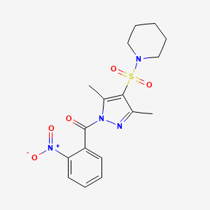 1-{[3,5-dimethyl-1-(2-nitrobenzoyl)-1H-pyrazol-4-yl]sulfonyl}piperidine