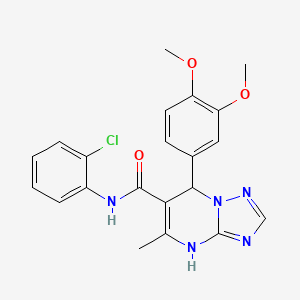 N-(2-chlorophenyl)-7-(3,4-dimethoxyphenyl)-5-methyl-4,7-dihydro[1,2,4]triazolo[1,5-a]pyrimidine-6-carboxamide