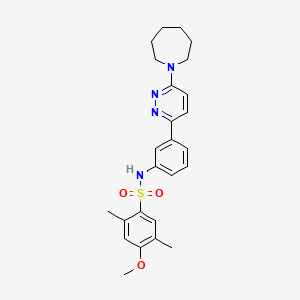 N-(3-(6-(azepan-1-yl)pyridazin-3-yl)phenyl)-4-methoxy-2,5-dimethylbenzenesulfonamide