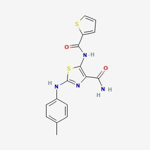 2-[(4-Methylphenyl)amino]-5-[(thiophen-2-ylcarbonyl)amino]-1,3-thiazole-4-carboxamide