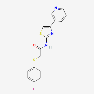 2-((4-fluorophenyl)thio)-N-(4-(pyridin-3-yl)thiazol-2-yl)acetamide