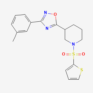 5-(1-(Thiophen-2-ylsulfonyl)piperidin-3-yl)-3-(m-tolyl)-1,2,4-oxadiazole