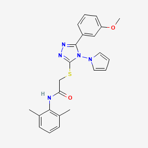 N-(2,6-dimethylphenyl)-2-{[5-(3-methoxyphenyl)-4-(1H-pyrrol-1-yl)-4H-1,2,4-triazol-3-yl]sulfanyl}acetamide