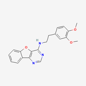 molecular formula C20H19N3O3 B11258640 N-[2-(3,4-dimethoxyphenyl)ethyl][1]benzofuro[3,2-d]pyrimidin-4-amine 