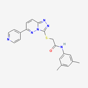 molecular formula C20H18N6OS B11258668 N-(3,5-Dimethylphenyl)-2-{[6-(pyridin-4-YL)-[1,2,4]triazolo[4,3-B]pyridazin-3-YL]sulfanyl}acetamide 