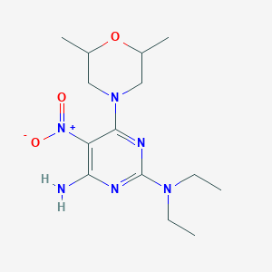 6-(2,6-dimethylmorpholin-4-yl)-N~2~,N~2~-diethyl-5-nitropyrimidine-2,4-diamine