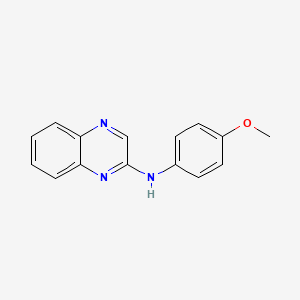 molecular formula C15H13N3O B11258681 N-(4-methoxyphenyl)quinoxalin-2-amine 