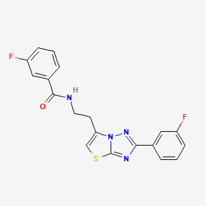 3-fluoro-N-(2-(2-(3-fluorophenyl)thiazolo[3,2-b][1,2,4]triazol-6-yl)ethyl)benzamide