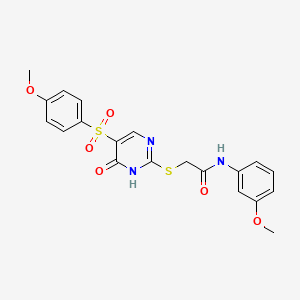 N-(3-methoxyphenyl)-2-({5-[(4-methoxyphenyl)sulfonyl]-6-oxo-1,6-dihydropyrimidin-2-yl}sulfanyl)acetamide