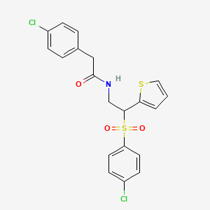 N-[2-(4-Chlorobenzenesulfonyl)-2-(thiophen-2-YL)ethyl]-2-(4-chlorophenyl)acetamide