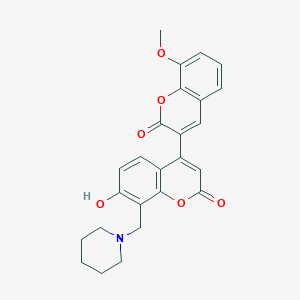 7'-hydroxy-8-methoxy-8'-(piperidin-1-ylmethyl)-2H,2'H-3,4'-bichromene-2,2'-dione