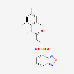 3-(2,1,3-Benzoxadiazole-4-sulfonyl)-N-(2,4,6-trimethylphenyl)propanamide