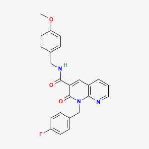 1-[(4-Fluorophenyl)methyl]-N-[(4-methoxyphenyl)methyl]-2-oxo-1,2-dihydro-1,8-naphthyridine-3-carboxamide