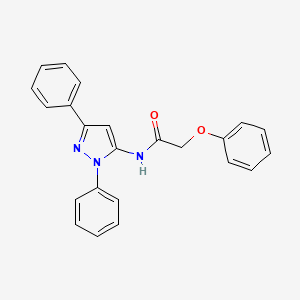 molecular formula C23H19N3O2 B11258784 N-(1,3-diphenyl-1H-pyrazol-5-yl)-2-phenoxyAcetamide 