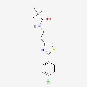 N-{2-[2-(4-chlorophenyl)-1,3-thiazol-4-yl]ethyl}-2,2-dimethylpropanamide