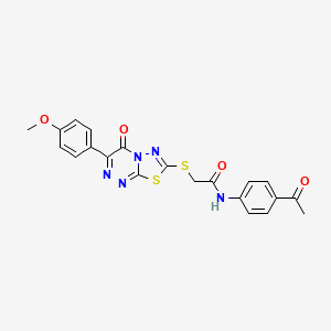 N-(4-acetylphenyl)-2-{[3-(4-methoxyphenyl)-4-oxo-4H-[1,3,4]thiadiazolo[2,3-c][1,2,4]triazin-7-yl]sulfanyl}acetamide