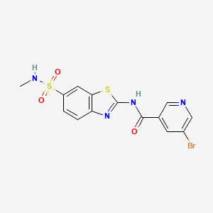 5-bromo-N-[(2E)-6-(methylsulfamoyl)-1,3-benzothiazol-2(3H)-ylidene]pyridine-3-carboxamide