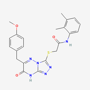 molecular formula C22H22N6O3S B11258837 N-(2,3-dimethylphenyl)-2-{[6-(4-methoxybenzyl)-7-oxo-7,8-dihydro[1,2,4]triazolo[4,3-b][1,2,4]triazin-3-yl]sulfanyl}acetamide 