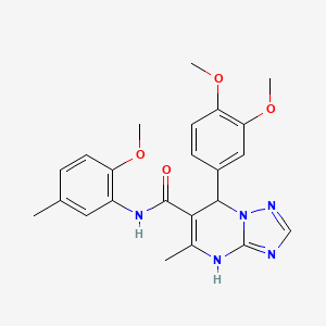 molecular formula C23H25N5O4 B11258851 7-(3,4-dimethoxyphenyl)-N-(2-methoxy-5-methylphenyl)-5-methyl-4,7-dihydro[1,2,4]triazolo[1,5-a]pyrimidine-6-carboxamide 