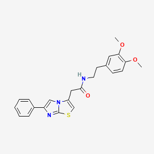 N-(3,4-dimethoxyphenethyl)-2-(6-phenylimidazo[2,1-b]thiazol-3-yl)acetamide