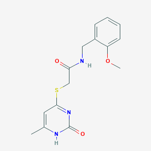 N-(2-methoxybenzyl)-2-((6-methyl-2-oxo-1,2-dihydropyrimidin-4-yl)thio)acetamide