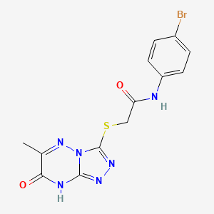 N-(4-bromophenyl)-2-[(6-methyl-7-oxo-7,8-dihydro[1,2,4]triazolo[4,3-b][1,2,4]triazin-3-yl)sulfanyl]acetamide