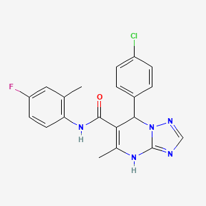 7-(4-chlorophenyl)-N-(4-fluoro-2-methylphenyl)-5-methyl-4,7-dihydro[1,2,4]triazolo[1,5-a]pyrimidine-6-carboxamide