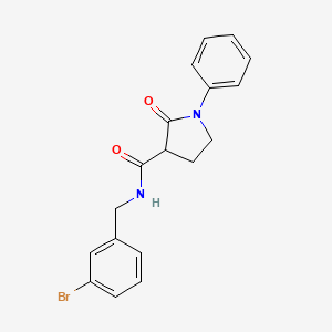 N-[(3-bromophenyl)methyl]-2-oxo-1-phenylpyrrolidine-3-carboxamide