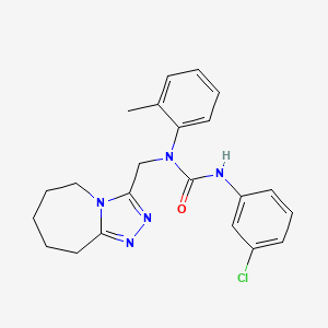 3-(3-chlorophenyl)-1-(2-methylphenyl)-1-(6,7,8,9-tetrahydro-5H-[1,2,4]triazolo[4,3-a]azepin-3-ylmethyl)urea